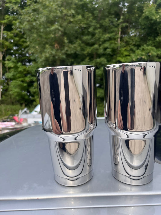 polished stainless tumbler